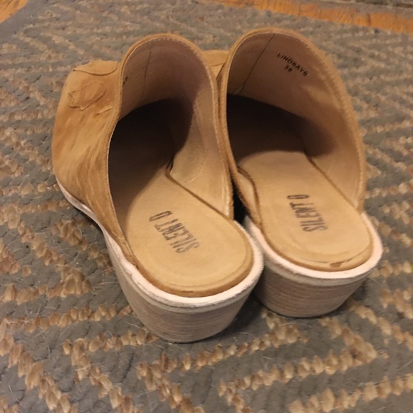 SOLD! Silent D Tan Suede Mules - Picture 2 of 4